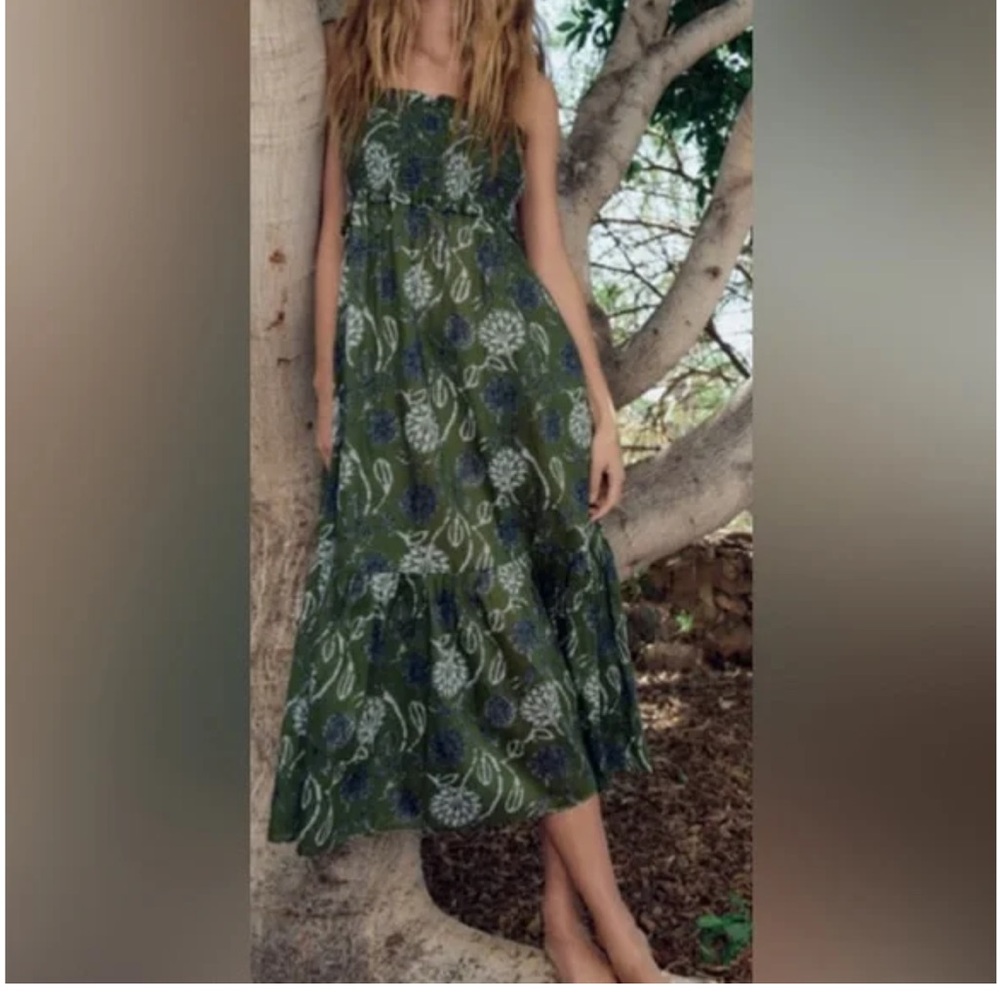 NWOT Zara Printed Midi Dress